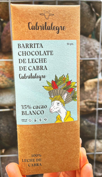BARRA CHOCOLATE LECHE CABRA BLANCO - Santa Cabra